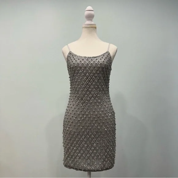 Fashion Nova Silver Roxi Dress Size Medium - Picture 4 of 12